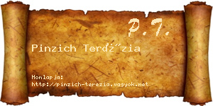 Pinzich Terézia névjegykártya
